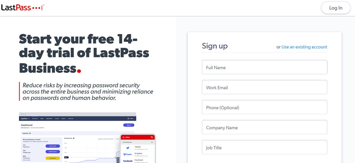LastPass Business Free Trial