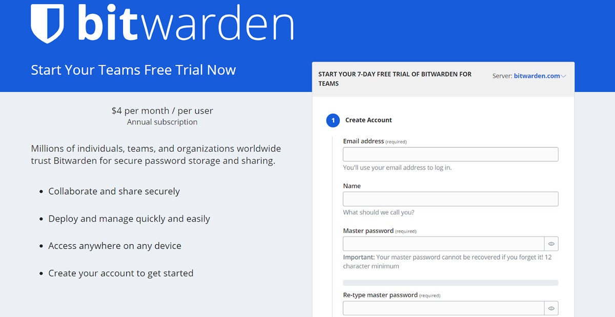 Bitwarden 7 Day Free Trial