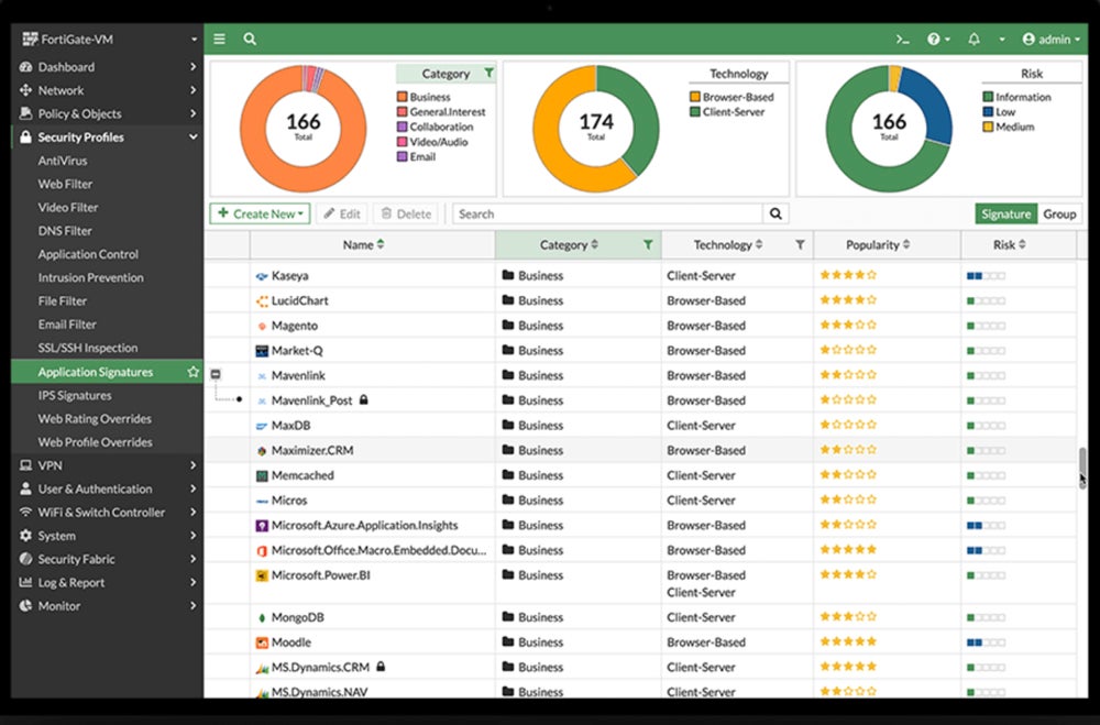 FortiGate interface screenshot.