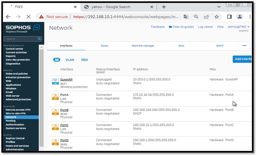 Sophos Firewall traffic routing.