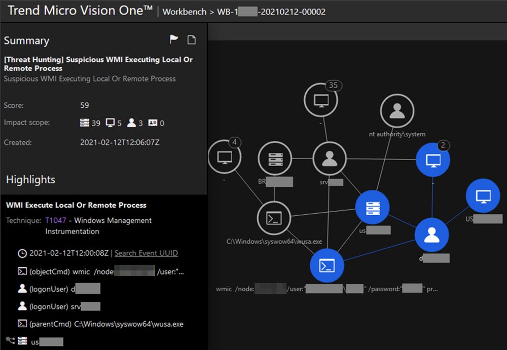 Trend Micro Vision One interface.