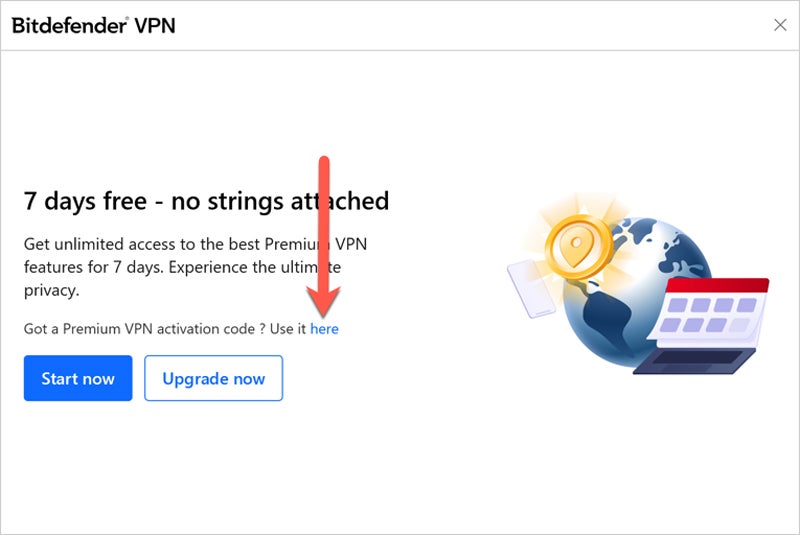 Bitdefender VPN Installation process screenshot.