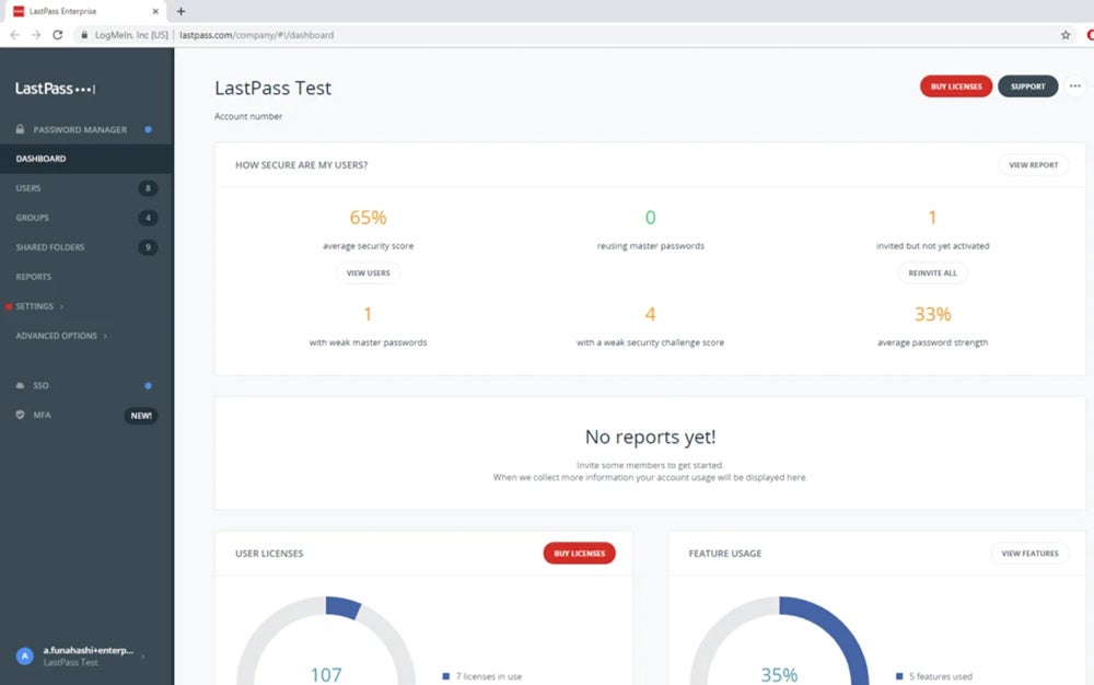 LastPass interface.