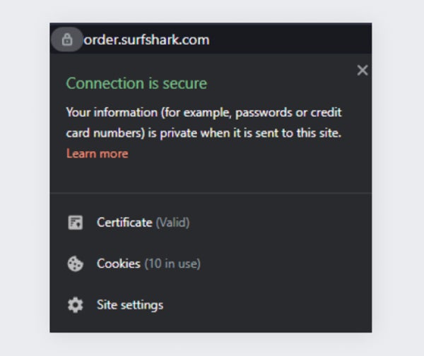 Surfshark security.
