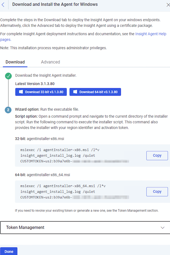 base install token